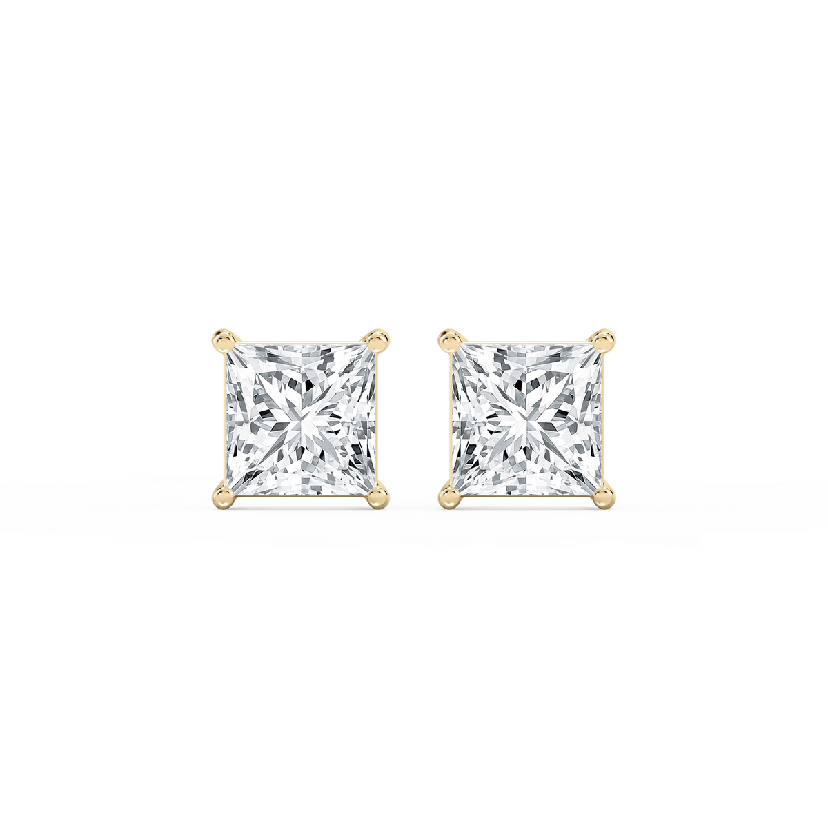 Princess Lab Grown Diamond Classic Four Prong Stud Earrings