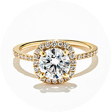 eco-friendly diamond accented engagement ring
