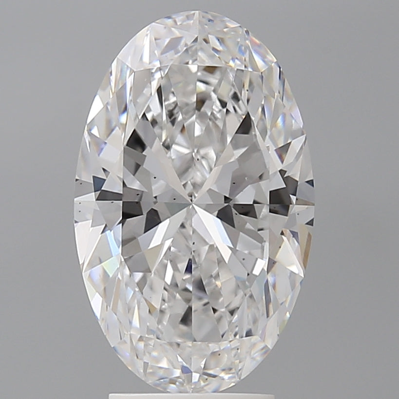 4.06 Carat Oval Shaped, Ideal Cut, D Color, VS2 Clarity, IGI Certified Lab Grown Diamond