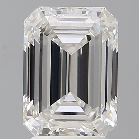 3.05 Carat Emerald Shaped, Ideal Cut, F Color, VVS2 Clarity, IGI Certified Lab Grown Diamond
