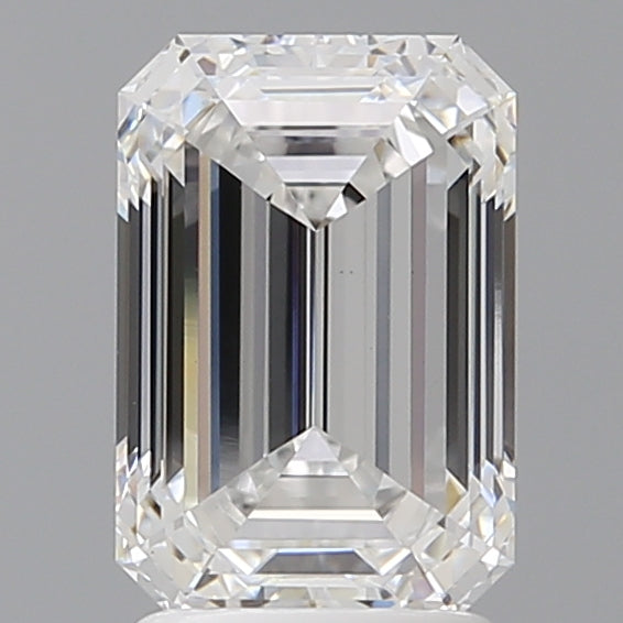 2.57 Carat Emerald Shaped, Ideal Cut, E Color, VVS2 Clarity, IGI Certified Lab Grown Diamond