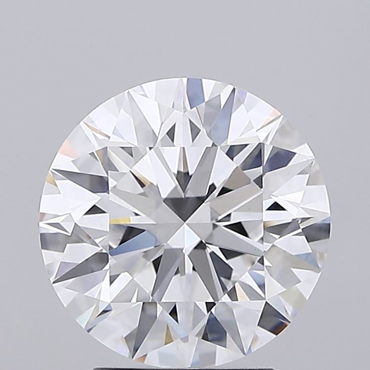 3.12 Carat Round Shaped, Ideal Cut, E Color, VVS2 Clarity, IGI Certified Lab Grown Diamond