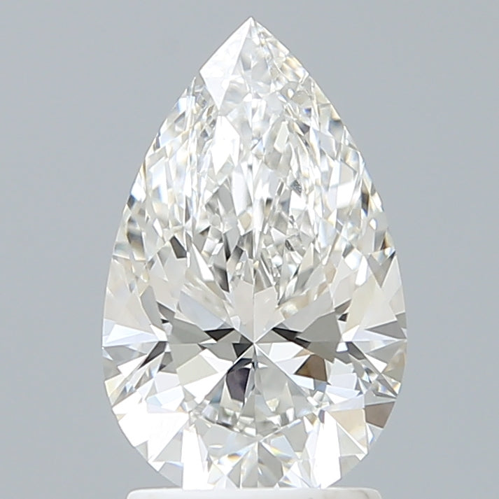 2.09 Carat Pear Shaped, Ideal Cut, F Color, VVS2 Clarity, IGI Certified Lab Grown Diamond