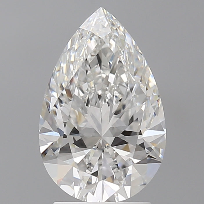 2.56 Carat Pear Shaped, Ideal Cut, E Color, VVS2 Clarity, IGI Certified Lab Grown Diamond