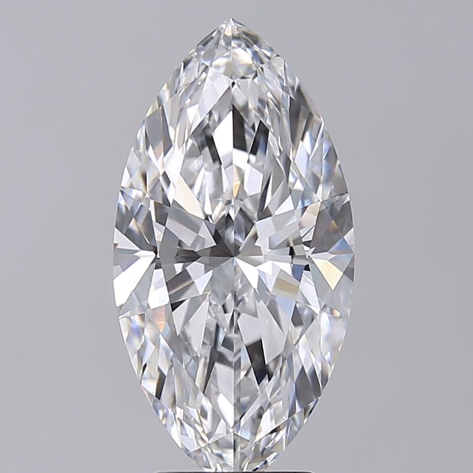 4.02 Carat Marquise Shaped, Excellent Cut, D Color, VVS2 Clarity, IGI Certified Lab Grown Diamond