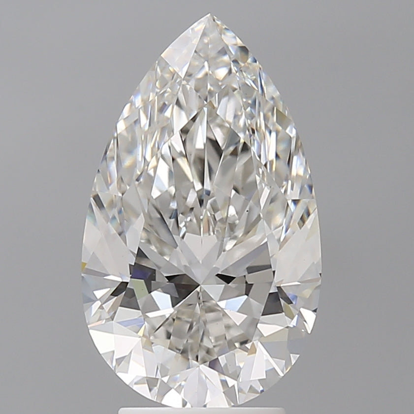 4.08 Carat Pear Shaped, Excellent Cut, F Color, VS1 Clarity, IGI Certified Lab Grown Diamond