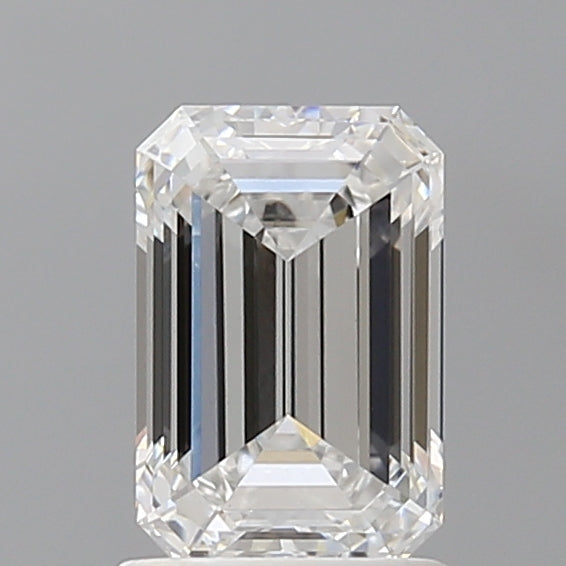 1.58 Carat Emerald Shaped, Ideal Cut, D Color, VVS2 Clarity, IGI Certified Lab Grown Diamond