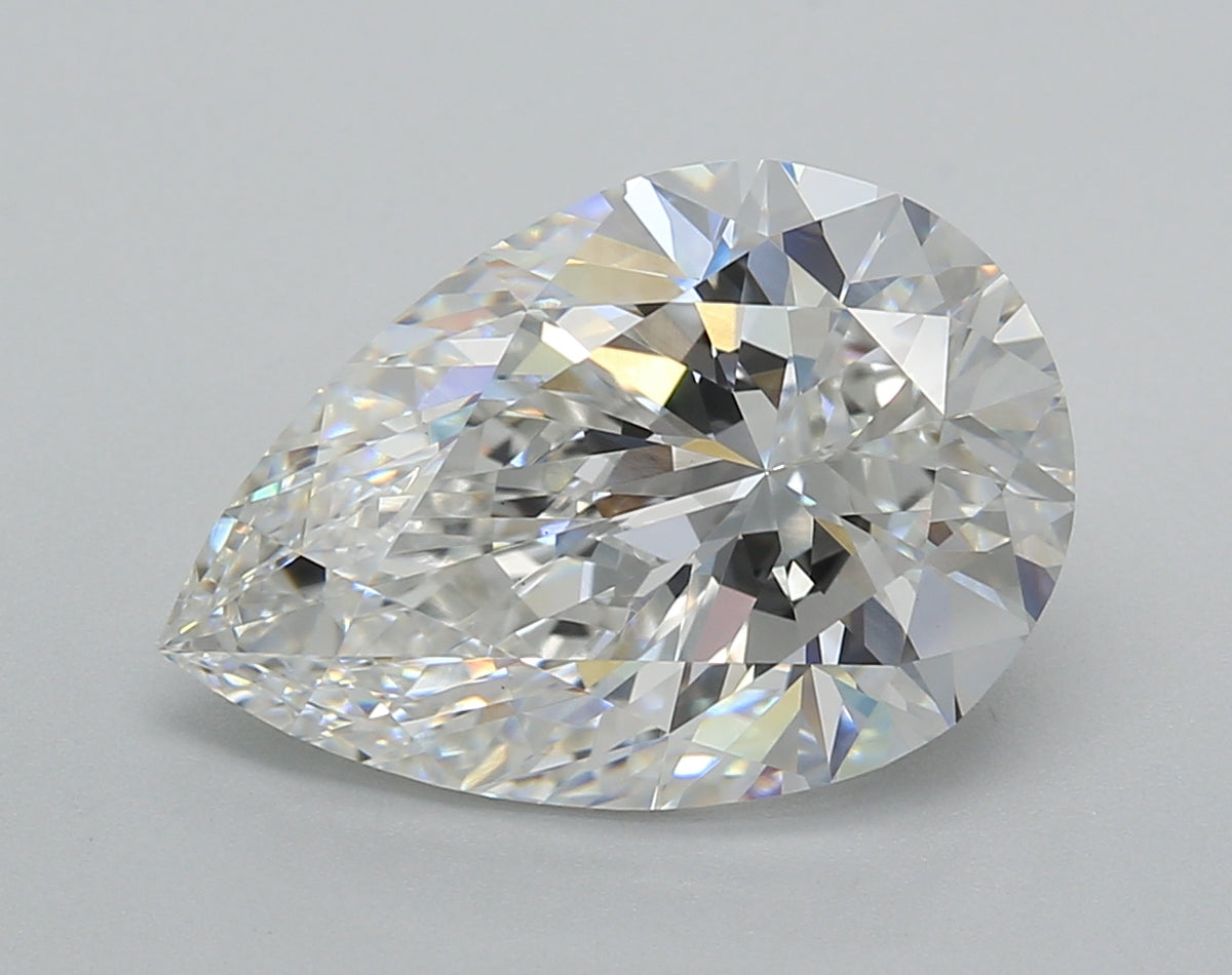 5.01 Carat Pear Shaped, Excellent Cut, E Color, VS1 Clarity, IGI Certified Lab Grown Diamond