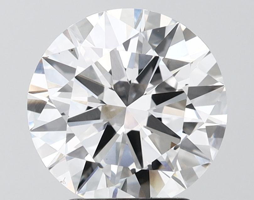 2.87 Carat Round Shaped, Excellent Cut, D Color, VVS2 Clarity, IGI Certified Lab Grown Diamond