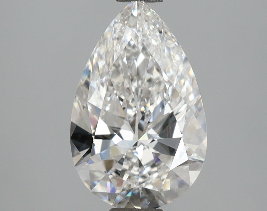 2.01 Carat Pear Shaped, Excellent Cut, E Color, VVS2 Clarity, IGI Certified Lab Grown Diamond