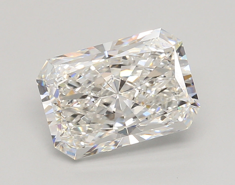 3.03 Carat Radiant Shaped, Ideal Cut, F Color, VVS2 Clarity, IGI Certified Lab Grown Diamond