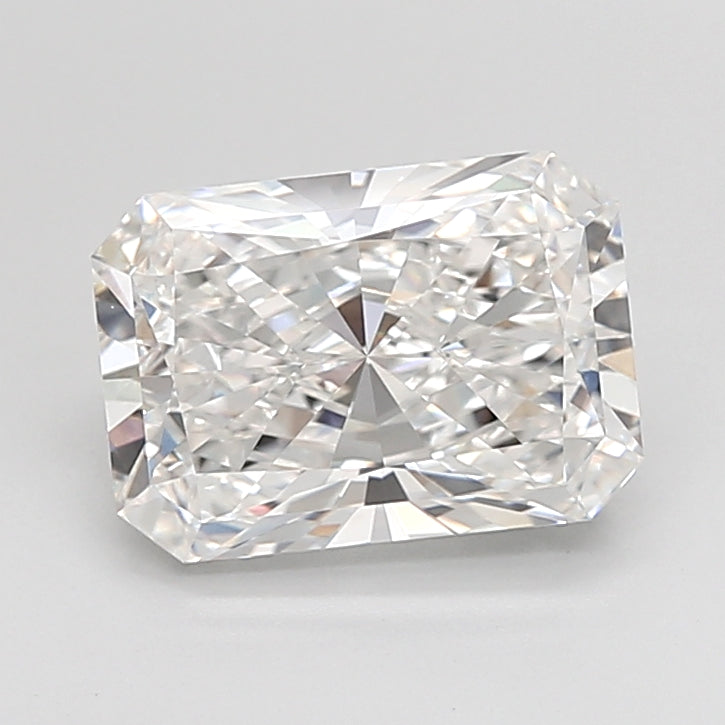 3.04 Carat Radiant Shaped, Ideal Cut, E Color, VVS2 Clarity, IGI Certified Lab Grown Diamond