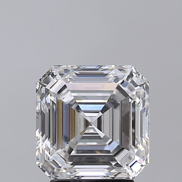3.02 Carat Asscher Shaped, Ideal Cut, E Color, VS1 Clarity, IGI Certified Lab Grown Diamond