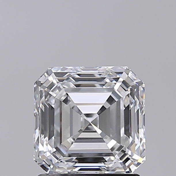 1.51 Carat Asscher Shaped, Excellent Cut, D Color, VVS2 Clarity, IGI Certified Lab Grown Diamond