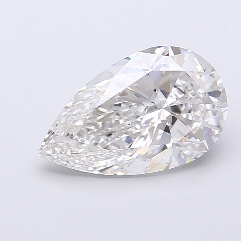 2.03 Carat Pear Shaped, Very Good Cut, F Color, VVS2 Clarity, IGI Certified Lab Grown Diamond