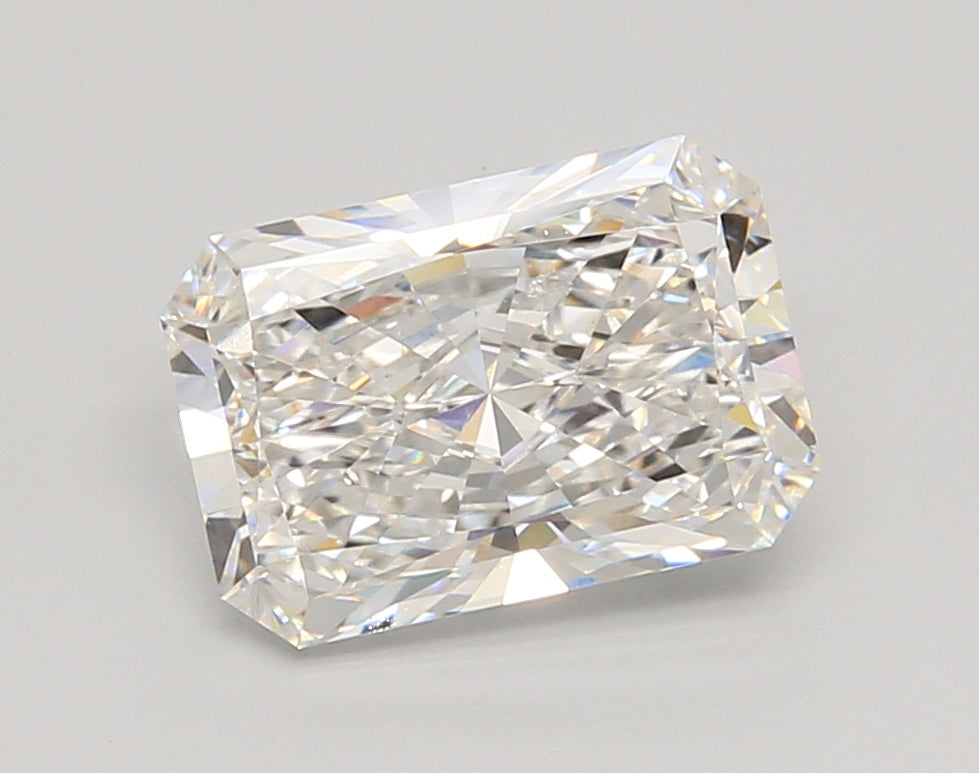3.05 Carat Radiant Shaped, Ideal Cut, F Color, VS1 Clarity, IGI Certified Lab Grown Diamond