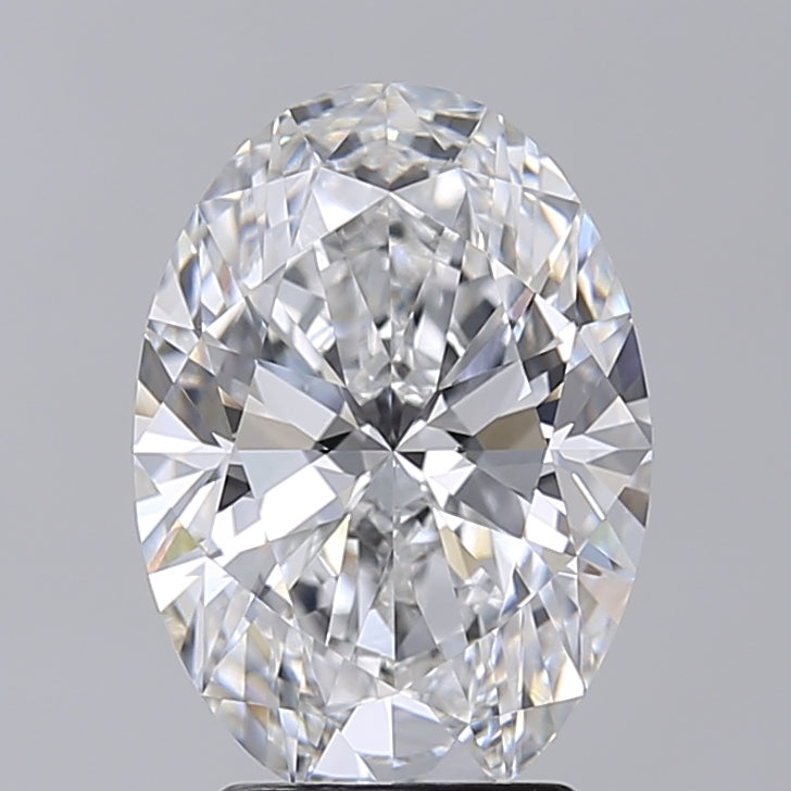 3.28 Carat Oval Shaped, Excellent Cut, D Color, VVS2 Clarity, IGI Certified Lab Grown Diamond