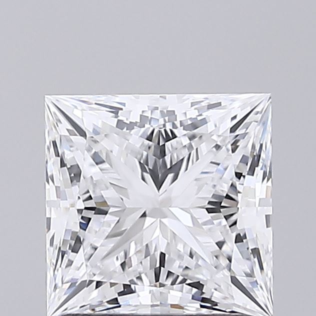 1.53 Carat Princess Shaped, Ideal Cut, D Color, VVS1 Clarity, IGI Certified Lab Grown Diamond