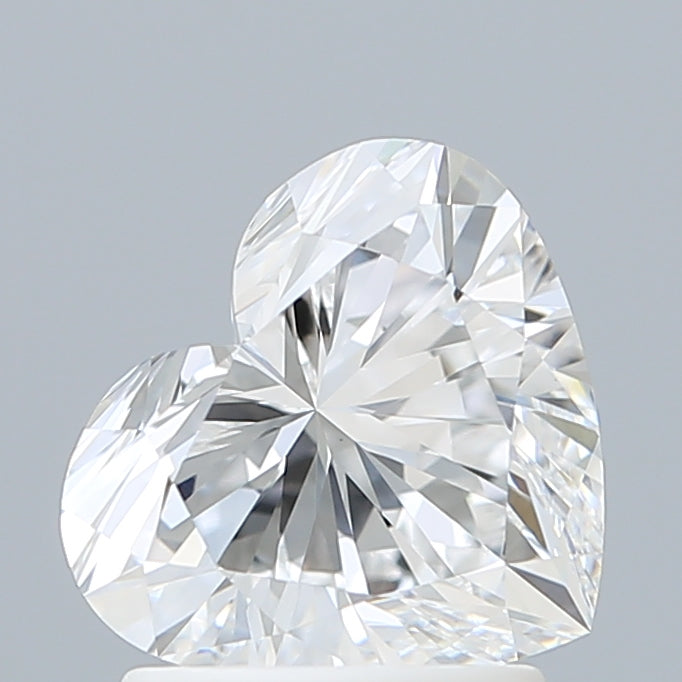 1.68 Carat Heart Shaped, Ideal Cut, D Color, VVS2 Clarity, IGI Certified Lab Grown Diamond