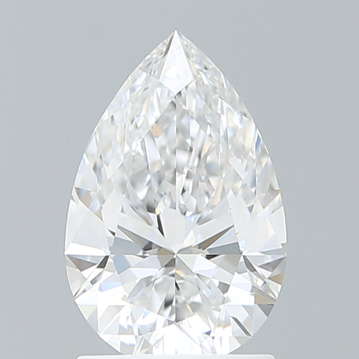 1.56 Carat Pear Shaped, Ideal Cut, D Color, VVS1 Clarity, IGI Certified Lab Grown Diamond