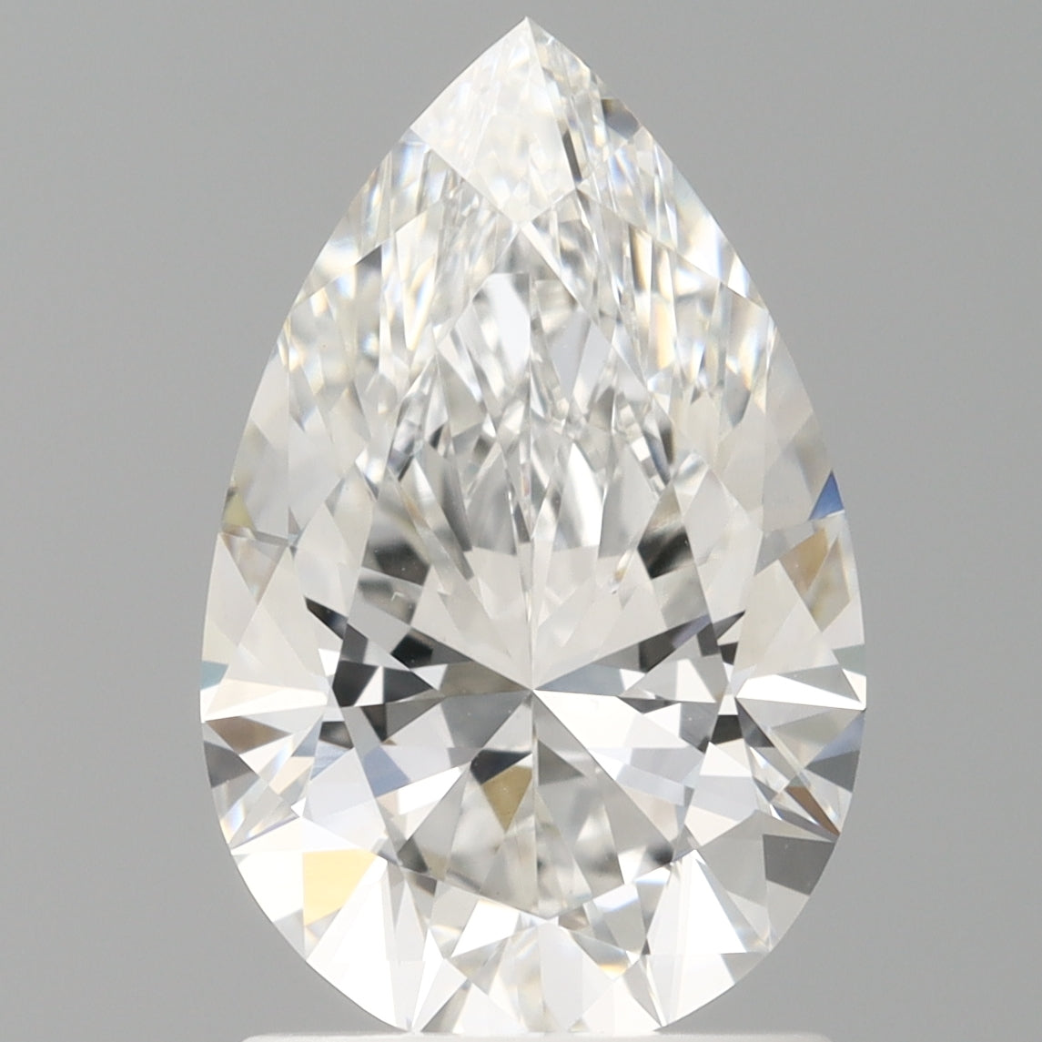 1.57 Carat Pear Shaped, Ideal Cut, E Color, VVS2 Clarity, IGI Certified Lab Grown Diamond