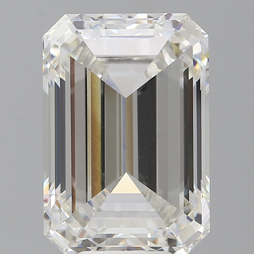 9.02 Carat Emerald Shaped, Ideal Cut, F Color, VVS2 Clarity, IGI Certified Lab Grown Diamond