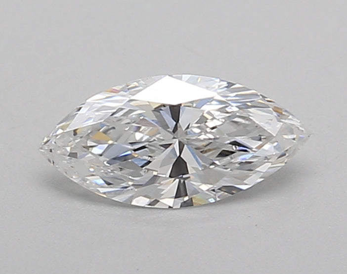 0.51 Carat Marquise Shaped, Very Good Cut, D Color, VVS2 Clarity, IGI Certified Lab Grown Diamond