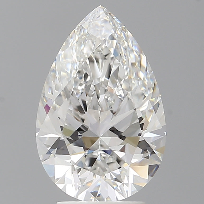 3.59 Carat Pear Shaped, Ideal Cut, E Color, VVS2 Clarity, IGI Certified Lab Grown Diamond