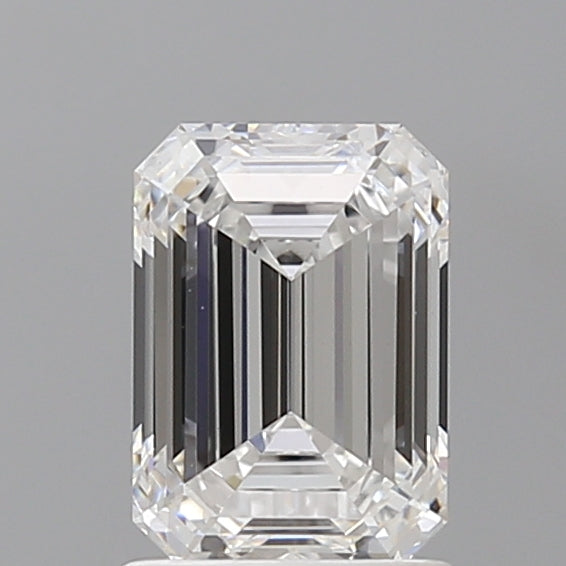 1.58 Carat Emerald Shaped, Ideal Cut, D Color, VVS2 Clarity, IGI Certified Lab Grown Diamond