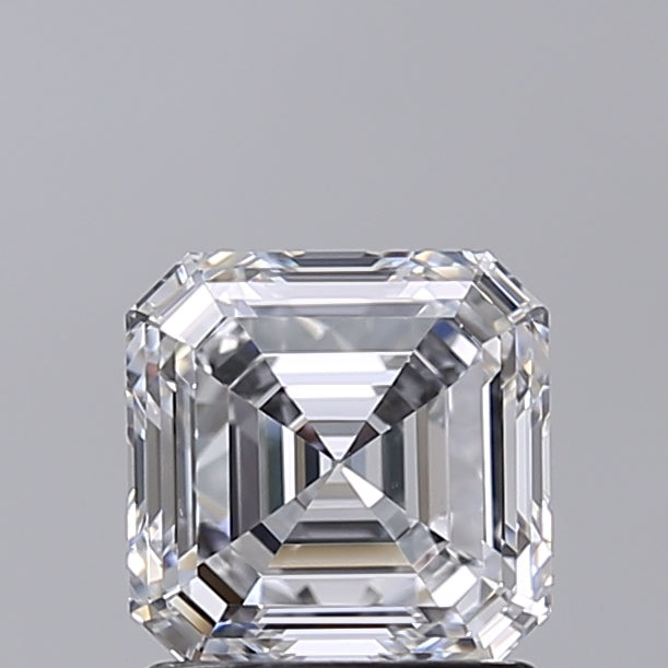 1.50 Carat Asscher Shaped, Excellent Cut, D Color, VS1 Clarity, IGI Certified Lab Grown Diamond