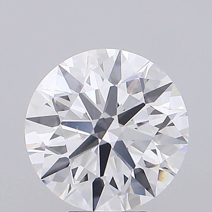 3.08 Carat Round Shaped, Ideal Cut, D Color, VVS2 Clarity, IGI Certified Lab Grown Diamond