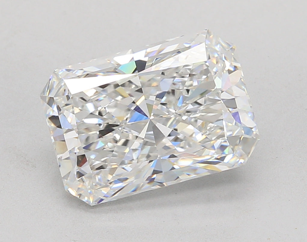 4.07 Carat Radiant Shaped, Ideal Cut, F Color, VVS2 Clarity, IGI Certified Lab Grown Diamond