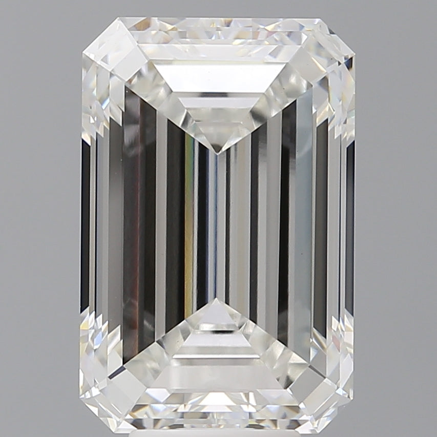 8.60 Carat Emerald Shaped, Ideal Cut, F Color, VVS2 Clarity, IGI Certified Lab Grown Diamond