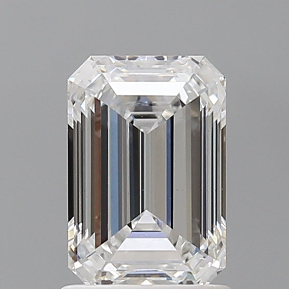 1.56 Carat Emerald Shaped, Ideal Cut, D Color, VVS2 Clarity, IGI Certified Lab Grown Diamond