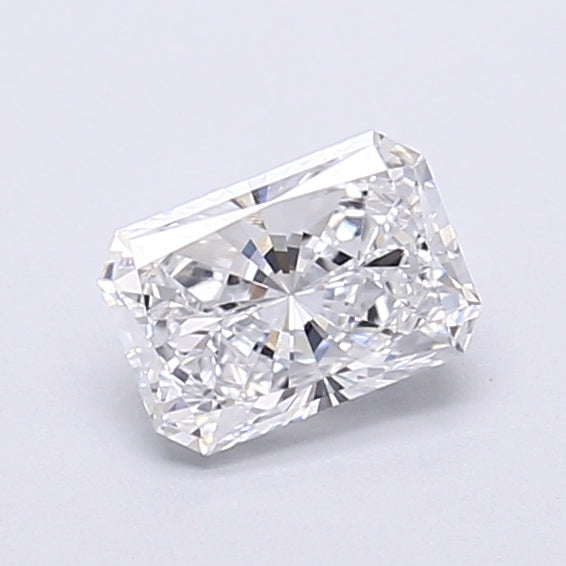 0.74 Carat Radiant Shaped, Very Good Cut, D Color, VVS2 Clarity, IGI Certified Lab Grown Diamond