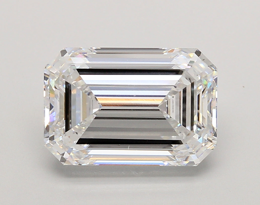 5.05 Carat Emerald Shaped, Ideal Cut, D Color, VS1 Clarity, IGI Certified Lab Grown Diamond