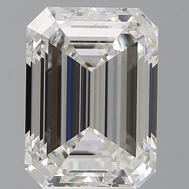 4.02 Carat Emerald Shaped, Ideal Cut, F Color, VVS2 Clarity, IGI Certified Lab Grown Diamond