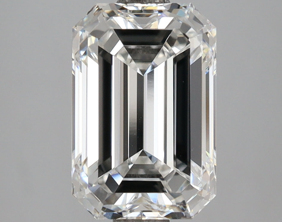 2.92 Carat Emerald Shaped, Ideal Cut, F Color, VVS1 Clarity, IGI Certified Lab Grown Diamond