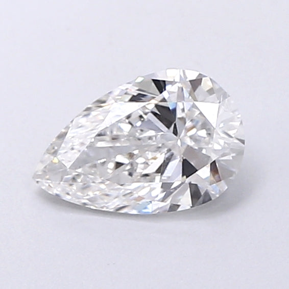 0.53 Carat Pear Shaped, Very Good Cut, D Color, VS1 Clarity, IGI Certified Lab Grown Diamond