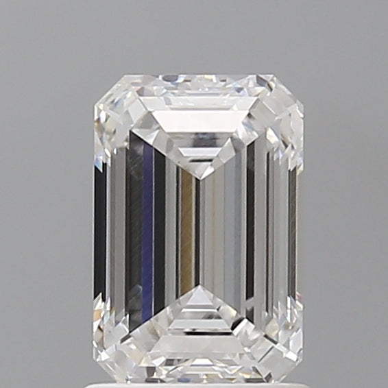 1.58 Carat Emerald Shaped, Ideal Cut, D Color, VVS2 Clarity, IGI Certified Lab Grown Diamond