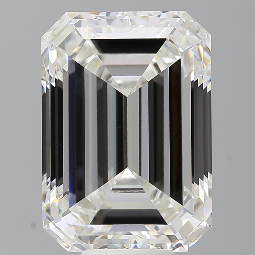 10.52 Carat Emerald Shaped, Ideal Cut, F Color, VVS2 Clarity, IGI Certified Lab Grown Diamond