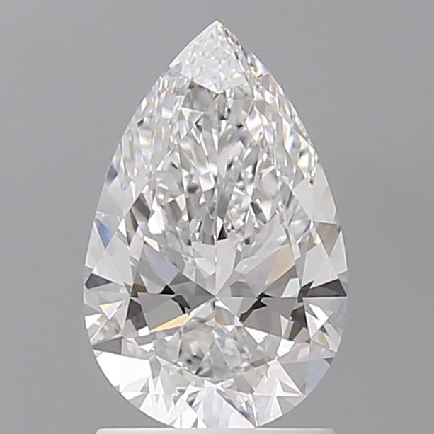 1.58 Carat Pear Shaped, Ideal Cut, D Color, VVS2 Clarity, IGI Certified Lab Grown Diamond
