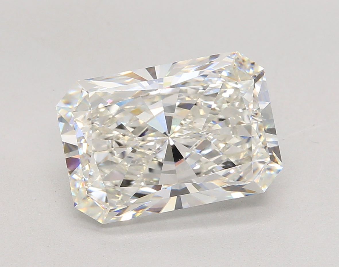 5.05 Carat Radiant Shaped, Ideal Cut, F Color, VVS2 Clarity, IGI Certified Lab Grown Diamond