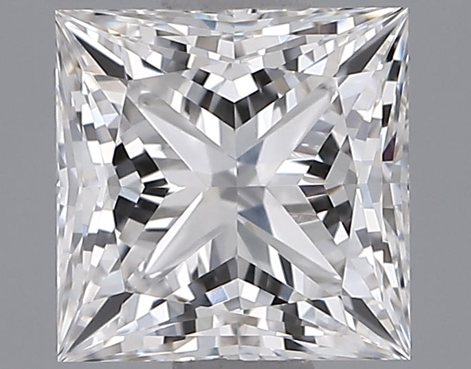 0.90 Carat Princess Shaped, Ideal Cut, E Color, VVS1 Clarity, IGI Certified Lab Grown Diamond