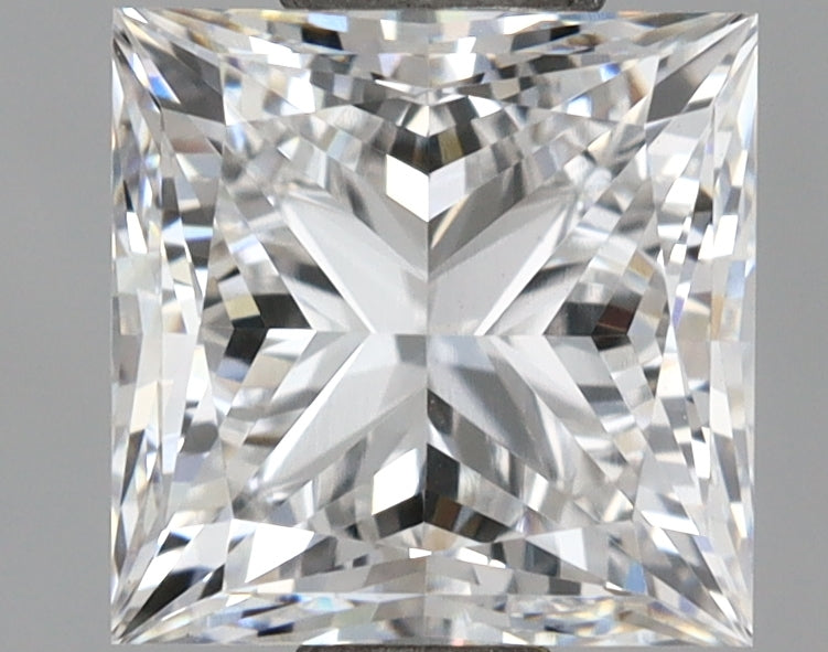 1.58 Carat Princess Shaped, Ideal Cut, D Color, VVS2 Clarity, IGI Certified Lab Grown Diamond