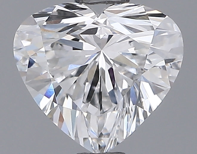 0.97 Carat Heart Shaped, Ideal Cut, D Color, VVS2 Clarity, IGI Certified Lab Grown Diamond