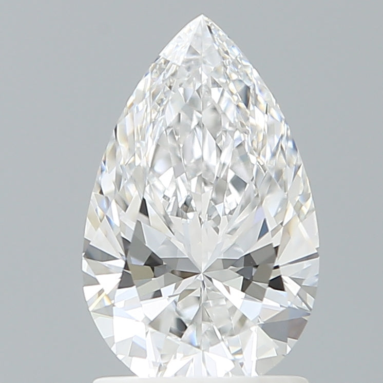 1.53 Carat Pear Shaped, Ideal Cut, D Color, VVS2 Clarity, IGI Certified Lab Grown Diamond