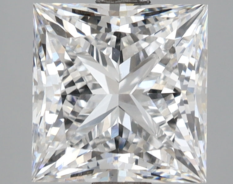 3.06 Carat Princess Shaped, Ideal Cut, D Color, VS1 Clarity, IGI Certified Lab Grown Diamond