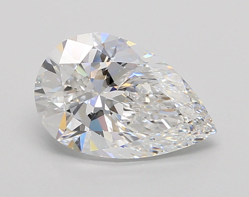 2.00 Carat Pear Shaped, Ideal Cut, E Color, VVS1 Clarity, IGI Certified Lab Grown Diamond