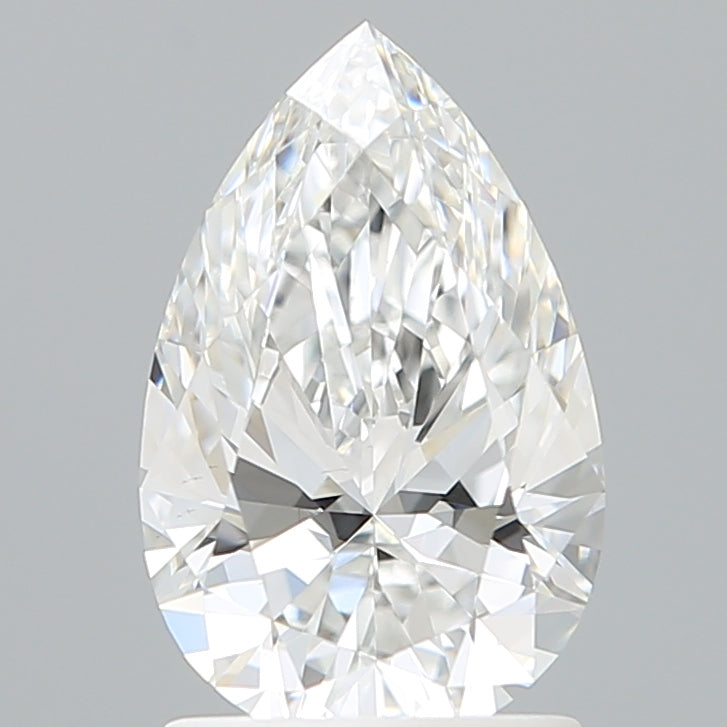 1.53 Carat Pear Shaped, Ideal Cut, E Color, VVS2 Clarity, IGI Certified Lab Grown Diamond